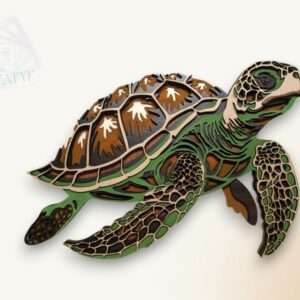 Cadre Décoratif Mural "Tortue en 6 Couches"
