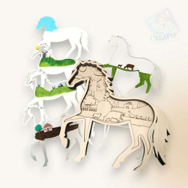 Cheval en bois à peindre – Image 2