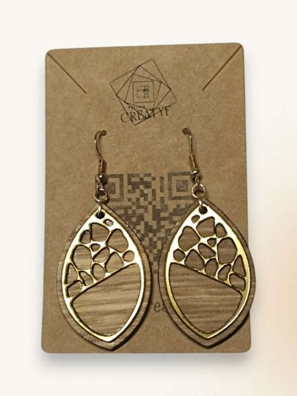 Boucles d'Oreilles bi-matières – Image 5