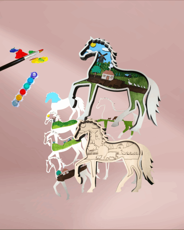 Cheval en bois à peindre – Image 5
