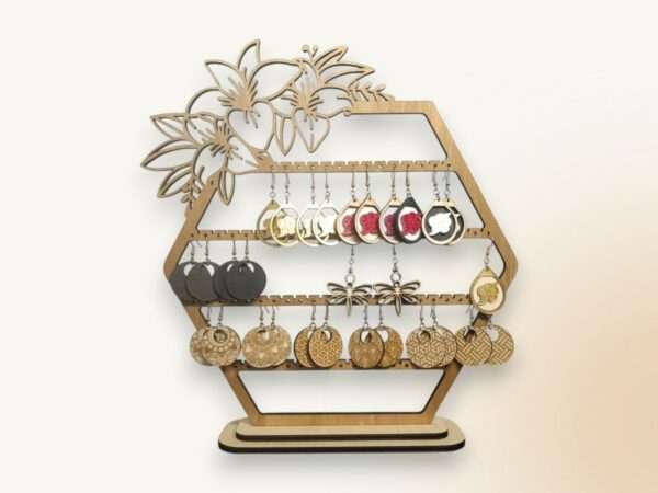 Présentoir à bijoux en bois de tilleul