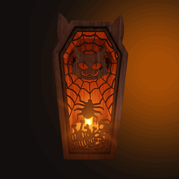 Halloween – Cercueil lumineux Chat ou Main – Image 12