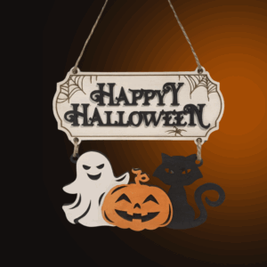 Plaque Halloween à suspendre
