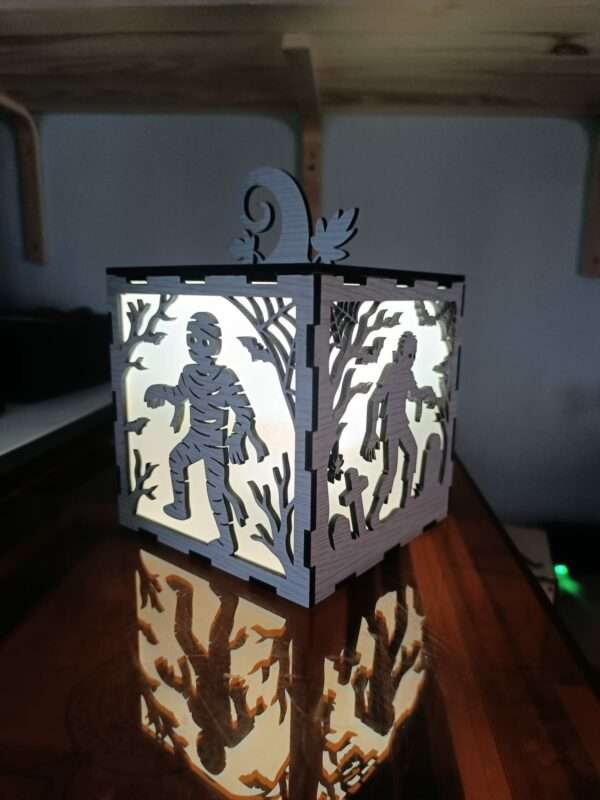 Lanterne Cube décor Zombies