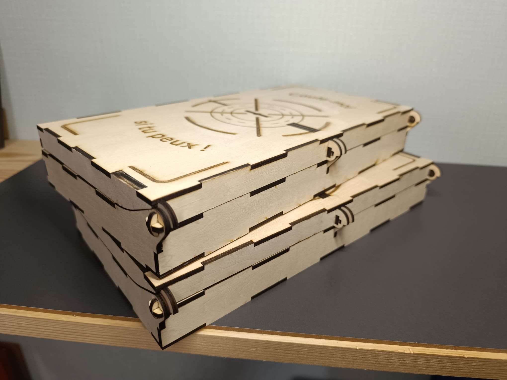 Jeu de société en bois – “Bataille navale” artisanale – Image 6