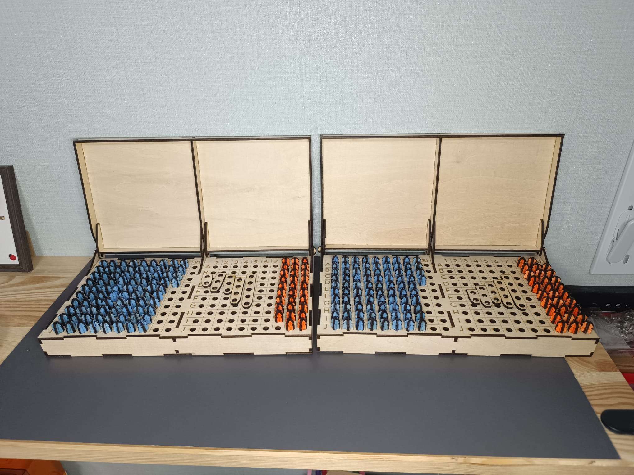 Jeu de société en bois – “Bataille navale” artisanale – Image 2