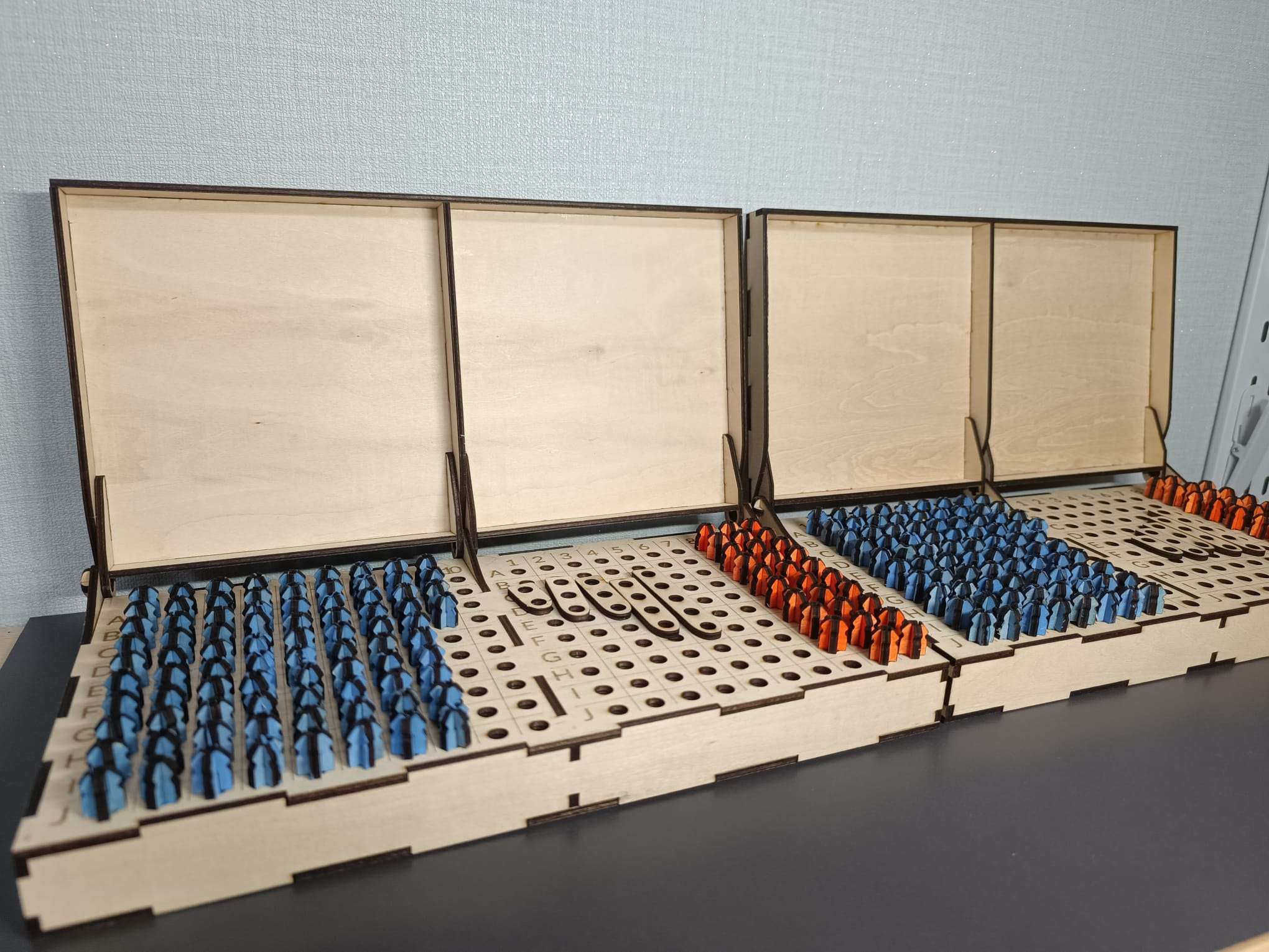 Jeu de société en bois – “Bataille navale” artisanale – Image 3