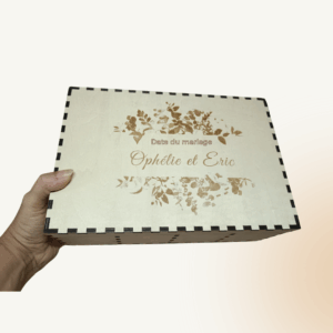 Boîte en bois personnalisable à 100 % 