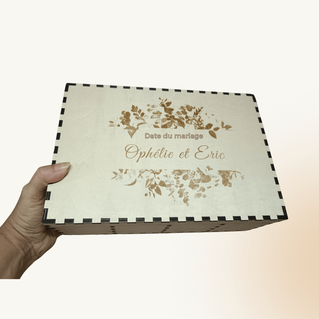 Boîte en bois personnalisable à 100 %