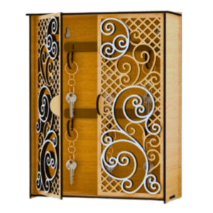 Boîte à clés murale personnalisée en bois