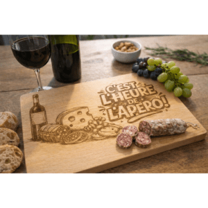 Planche à découper personnalisée en bois de hêtre