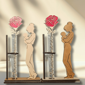 Soliflore Maman & Bébé en bois