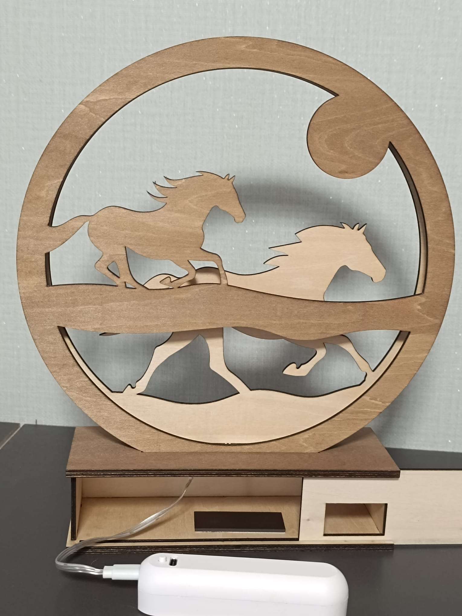 Lampe LED décorative personnalisée en bois – Image 5