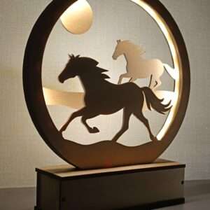 Lampe LED décorative personnalisée en bois