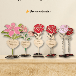 Fleurs éternelles en bois – Un cadeau unique et personnalisé