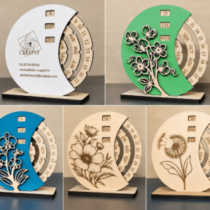 Calendrier perpétuel en bois